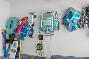 Beach chairs and gear provided for your use