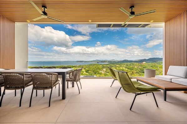 Ocean View Balcony With Outdoor Dining Table