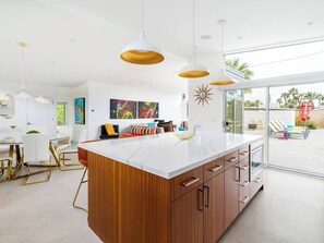 Kitchen Island w/ Backyard View