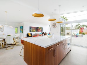 Kitchen Island w/ Backyard View