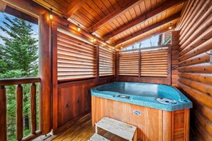 Relax in the hot tub on your private covered deck and let the warm, bubbling water melt your worries away!