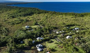 Aerial View of Studio Unit and Beach Road, The Trail to Ocean and Shipman Beach