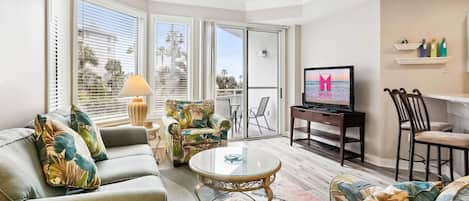 Living Room and Courtyard View