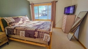 Each bedroom has full length mirror, ROKU tv, spacious closets and either great daylight for rising early or black out curtains for sleeping in