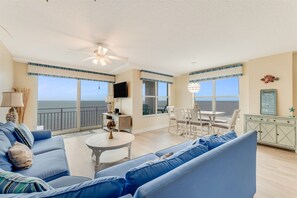 Living room and Dining room views