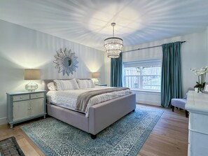 Primary bedroom with King bed.
