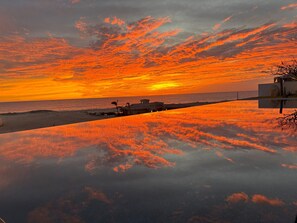 Sunset Reflecting in the Pool 