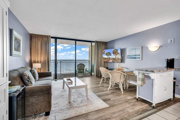 Gorgeous view of the ocean from the living room.