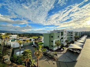 View from the balcony with beautiful clouds