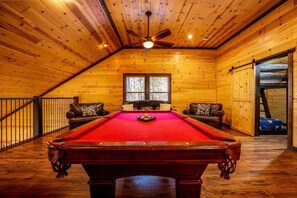 Pool table in game area upstairs