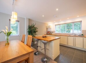 Large open plan kitchen with island