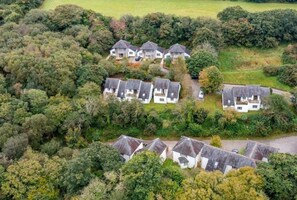 Croft cottages aerial the valley cornwall