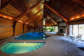 Indoor pool, hot tub, sauna, steam room