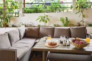 Enjoy your favorite meal in the outdoor lounge