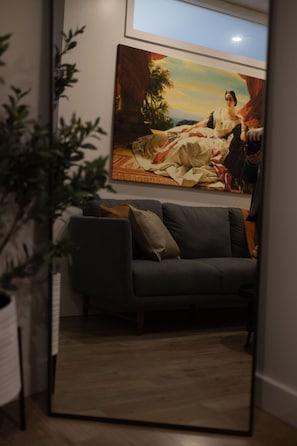 Relaxing evening vibes in a thoughtfully lit and decorated space.