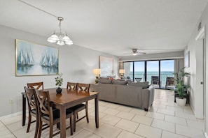 Enjoy your dinner while having a ocean view or you can watch TV to this cozy couch with direct ocean view.
