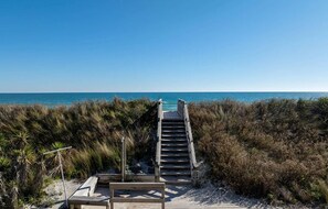 Private beach access just steps away from the house