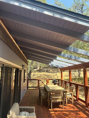 Al Fresco Dining on the Wrap Around Deck off of Kitchen