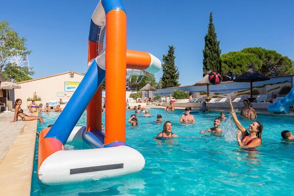 Have a blast with fun pool games and inflatable activities, perfect for all ages!