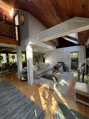 Living Room, Vaulted Ceilings, Extra Large Sofa