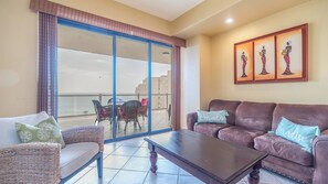 Living room and balcony