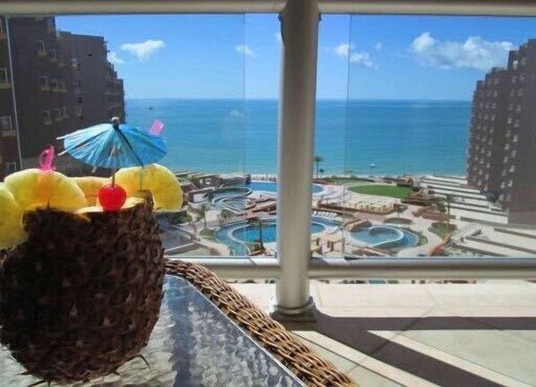Relax and watch the view from the wide balcony!