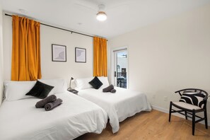 Families love our full bdrm, complete with 2 cozy memory foam beds & play space