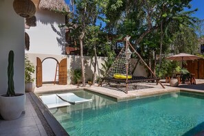 House patio, connecting door with sister villa when booked together
