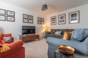 Living room with smart TV