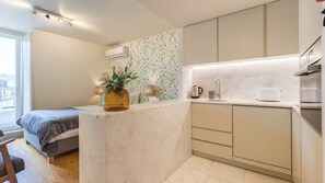 A seamless blend of style and functionality—your home away from home in Lisbon #ModernDesign #GraçaStudio