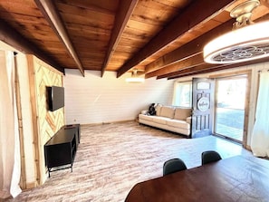 living room with smart tv