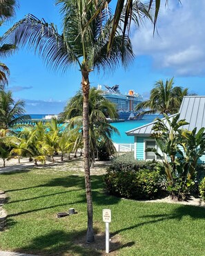 You can even see the Cruise ships from the Porch when in Port!