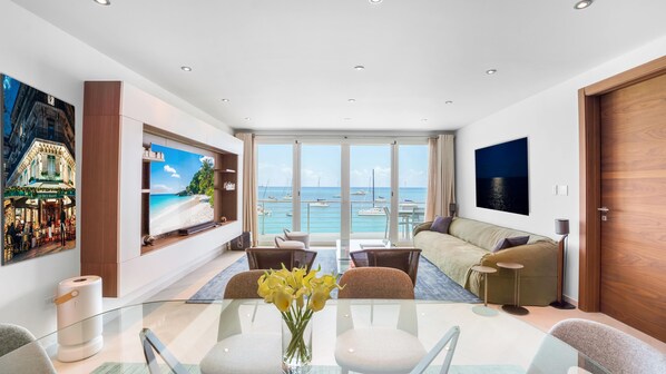 Dining & Living Area with Ocean Views
