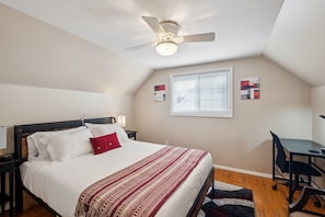 Indoors, Appliance, Ceiling Fan, Bed, Furniture