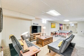 Basement Living Area | Smart TV | Ping-Pong Table