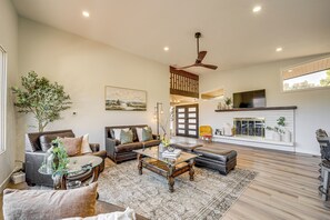 Living Room | Main Level | Fireplace | Smart TV