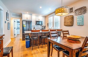 This bright and welcoming kitchen is perfect for preparing meals