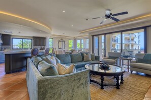 Neatly decorated living space