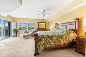 Spacious master bedroom, with balcony access