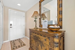 The front door and entry way space