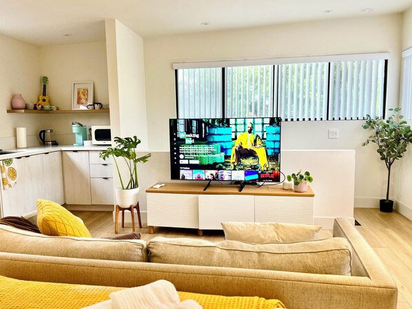 55” smart TV with ads free Netflix subscription
