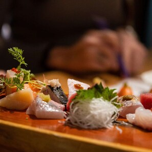 Kabooki Sushi offers all the traditional sushi rolls and sashimi, but for a truly over-the-top culinary adventure, consider the chef-selected multi-course omakase experience