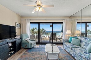 Living Room with Beachfront View