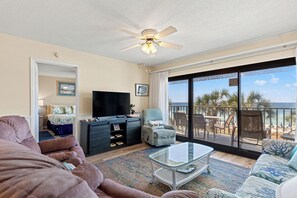 Living Room with Beachfront View