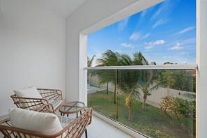 Cozy patio with a nice view