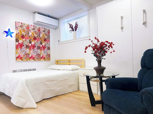 Living Space w/Double Bed and Pull-Down Murphy Queen Size Bed