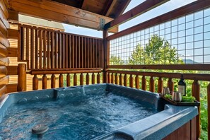 Private hot tub on the deck.