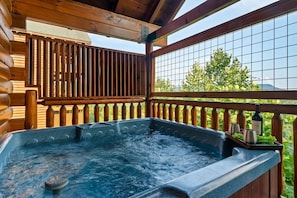 Private hot tub on the deck.