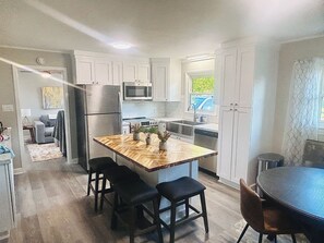 Kitchen with seating at island 