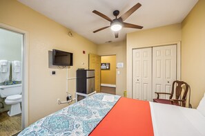 Indoors, Screen, Ceiling Fan, TV, Bed